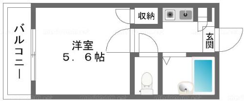 倉敷市中島のアパートの間取り