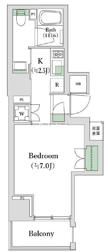 中央区銀座のマンションの間取り