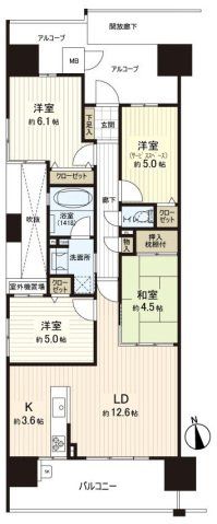 フローレンス廿日市駅前の間取り