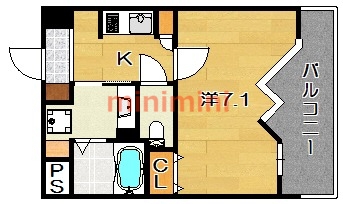 茨木市双葉町のマンションの間取り