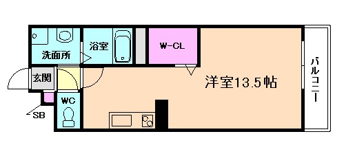 アンプルールクラージュ平野の間取り