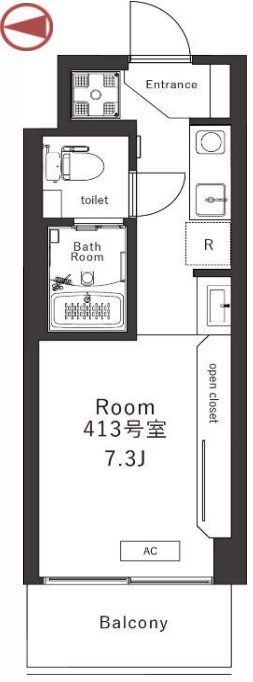 川崎市中原区木月のマンションの間取り