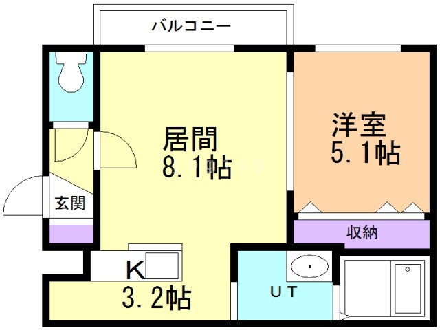 グランメールＳａｒａの間取り