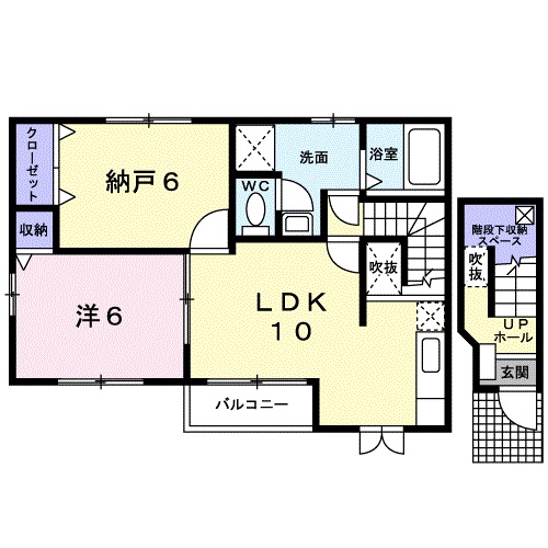 長浜市宮司町のアパートの間取り