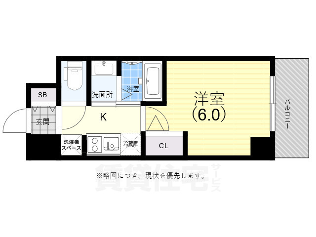 エステムコート神戸湊町の間取り