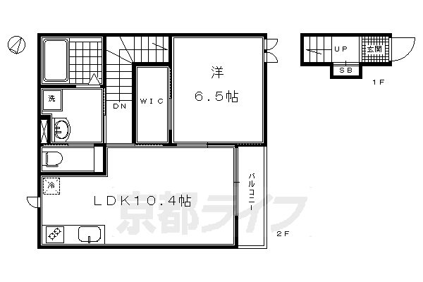 京都市南区吉祥院嶋笠井町のマンションの間取り