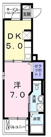 【横浜市保土ケ谷区天王町のアパートの間取り】