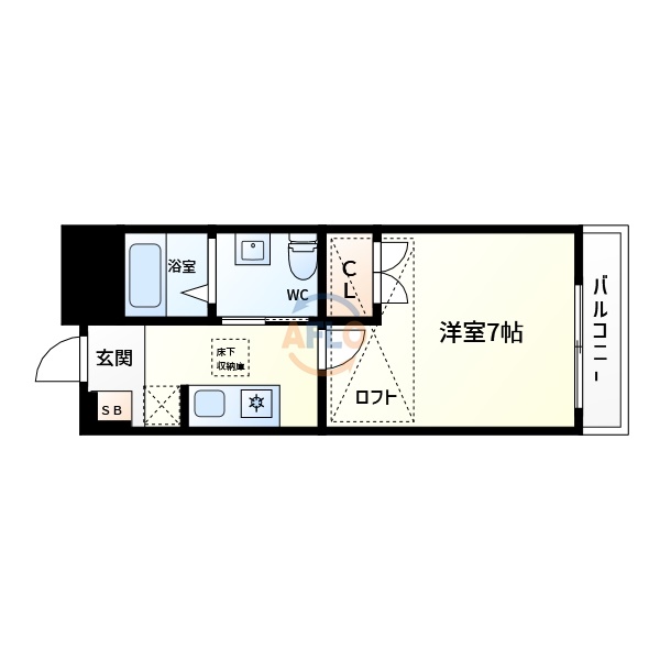 大阪市阿倍野区昭和町のマンションの間取り