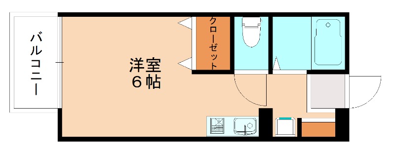 北九州市戸畑区小芝のアパートの間取り