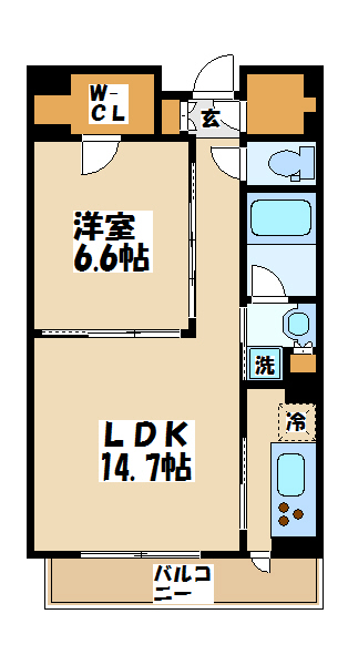 【世田谷区松原のマンションの間取り】