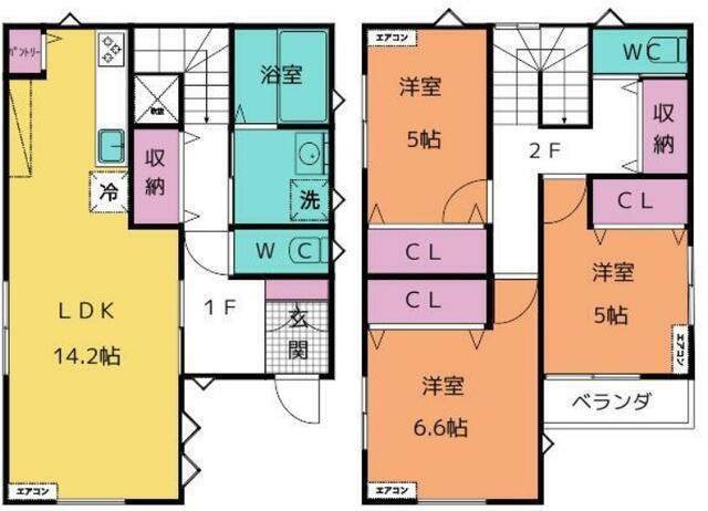 宮城県多賀城市大代２（一戸建）の賃貸物件の間取り
