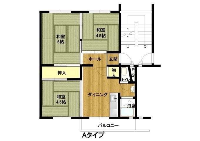 明舞北 1号棟の間取り写真