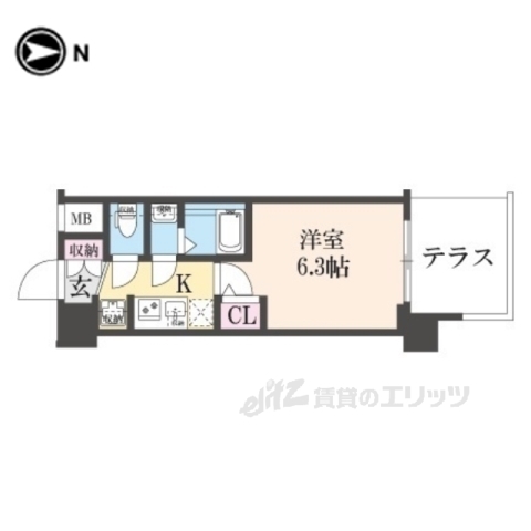 ＪＲ東海道本線 京都駅 徒歩10分 7階建 新築の間取り写真