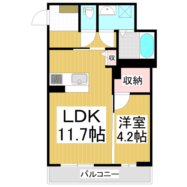 1LDK Mansion in Nagano, Nagano — photo 2 of 3