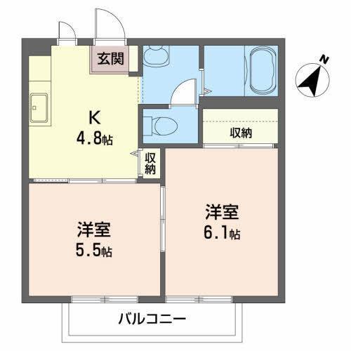 メゾンヒロ Bの間取り写真