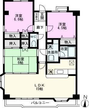 レスポワール東越谷の間取り写真