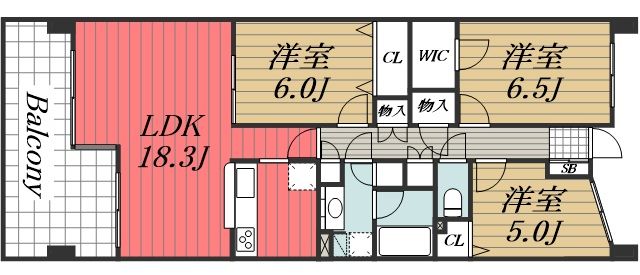 ＪＲ総武線 西千葉駅 徒歩11分 14階建 築28年の間取り写真