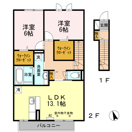 グランヴァリBの間取り