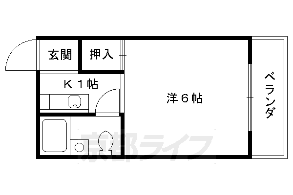 京都市山科区西野山中鳥井町のマンションの間取り