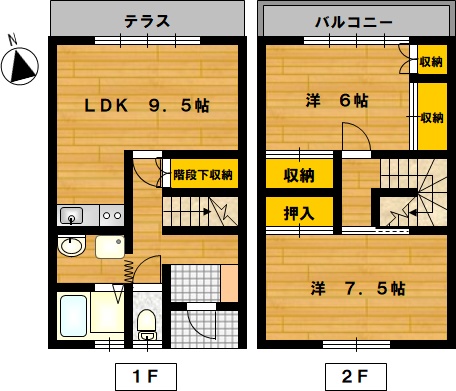 河津アパートの間取り