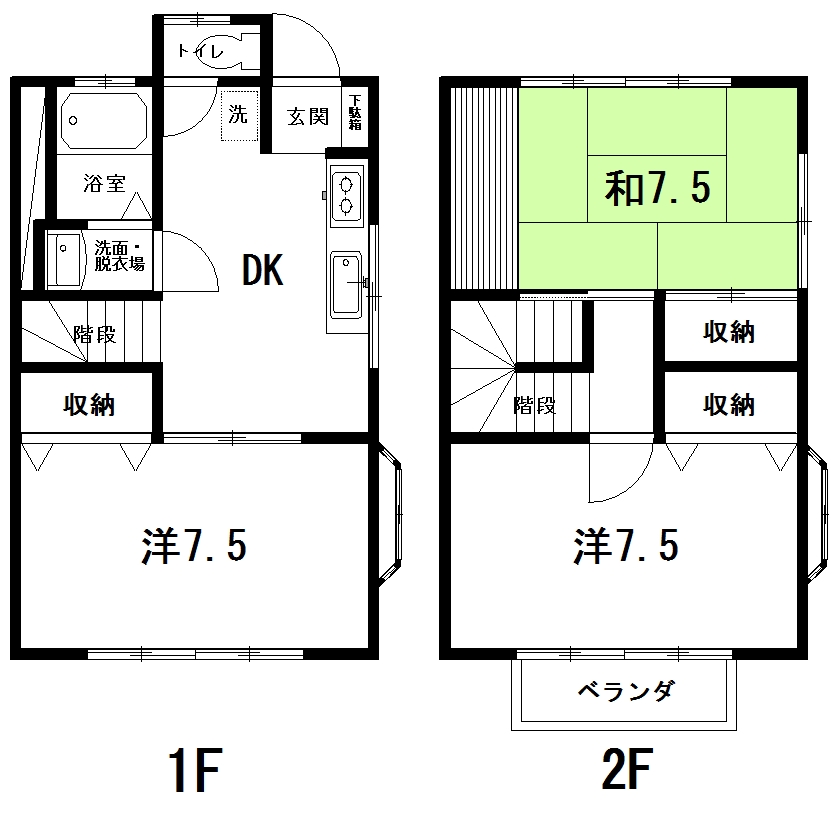 コーポラス新町Bの間取り