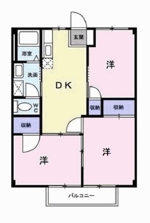 多可郡多可町中区高岸のアパートの間取り