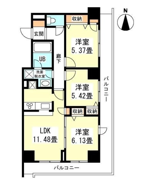 ジ・アパートメント ヒルトップ中野の間取り