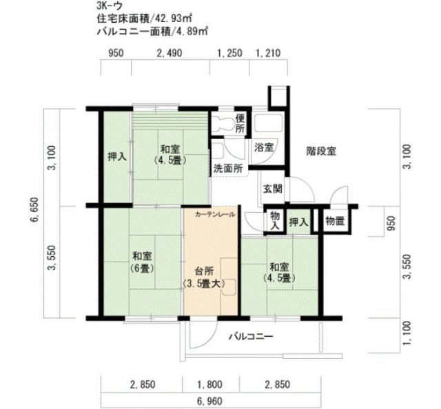 鳴子　８１号棟の間取り