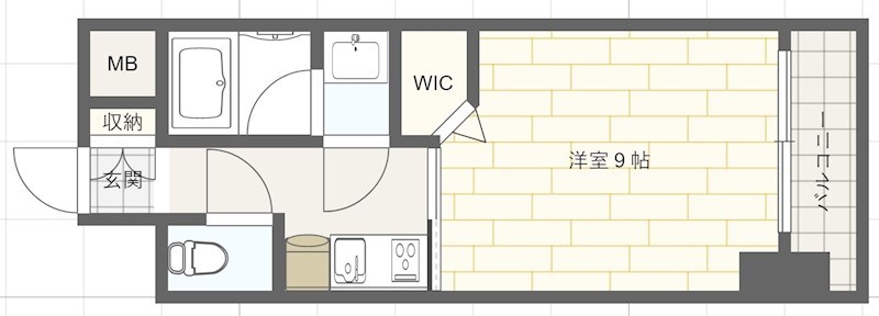 神戸市兵庫区駅南通のマンションの間取り