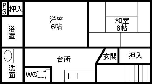 パレスミヤカワの間取り