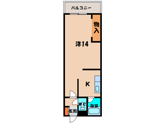 函館市桔梗のアパートの間取り