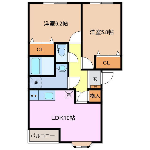 クローバーハイムの間取り