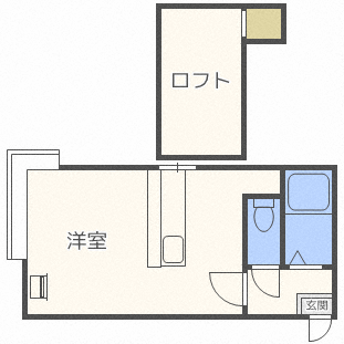 札幌市中央区北十五条西のアパートの間取り