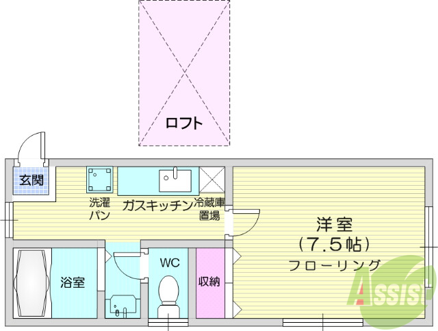 ホワイトキャッスル六丁の目ビレジB棟の間取り