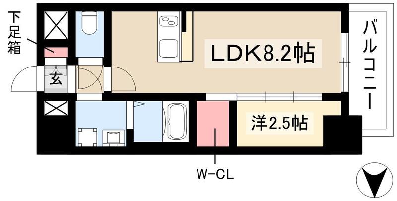 メイクスWアート金山ウエストの間取り