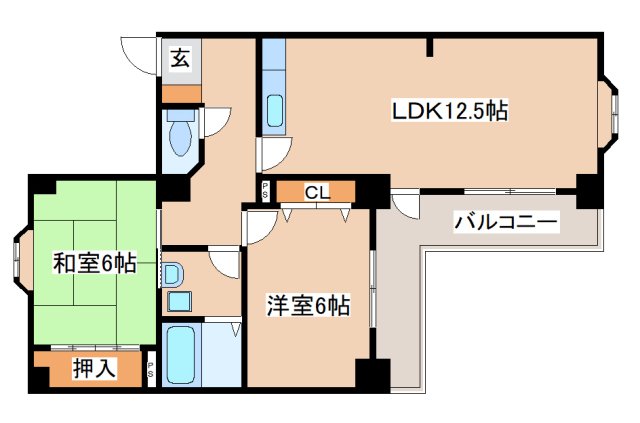 リヴェラ松風の間取り