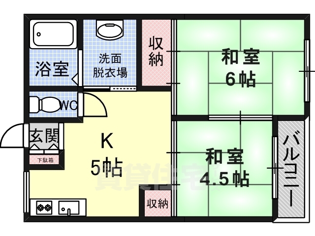 啓伸ハイツの間取り