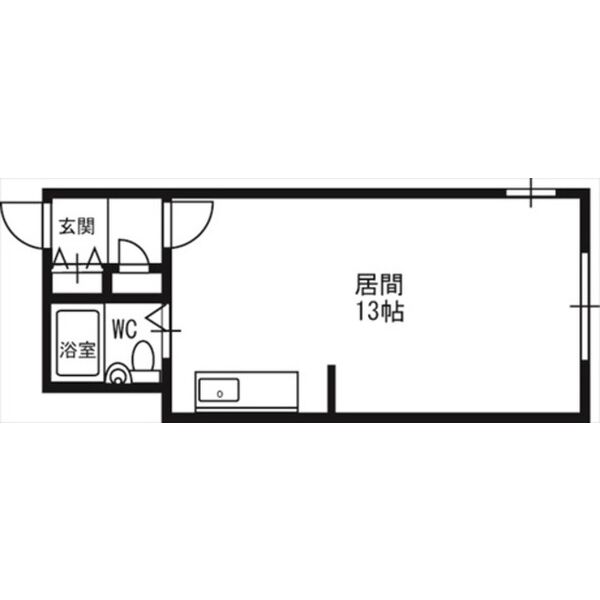 札幌市東区北十六条東のマンションの間取り