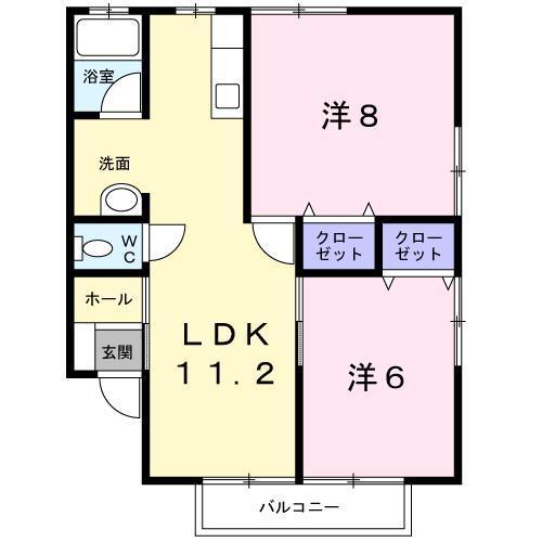 ［大東建託］ハイツ沖田IIの間取り