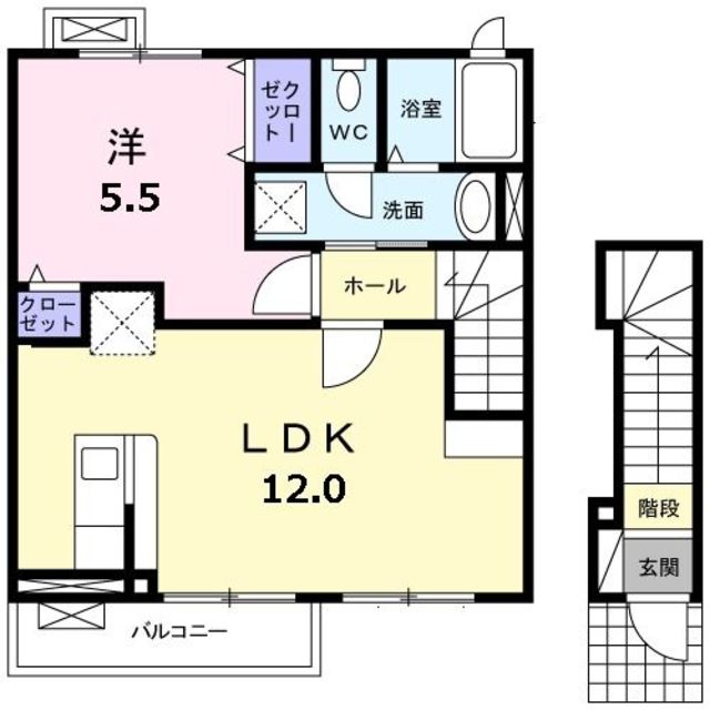 エレガンツァ青葉台の間取り