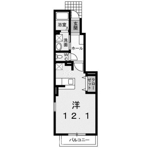 藤岡市藤岡のアパートの間取り