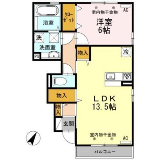 Ｄ－ｒｏｏｍ小矢部の間取り