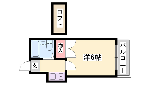 姫路市飾磨区今在家のアパートの間取り