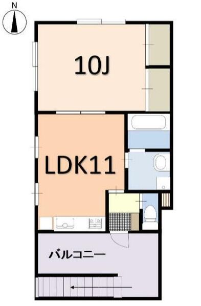 【小田原市南町のアパートの間取り】