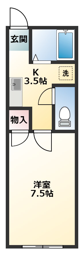 グリーンハイツBの間取り