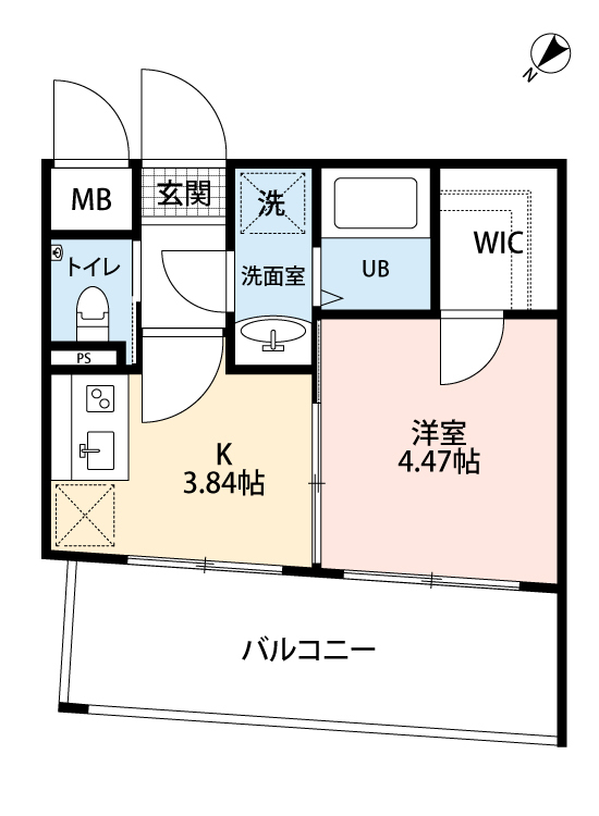 福岡市博多区神屋町のマンションの間取り