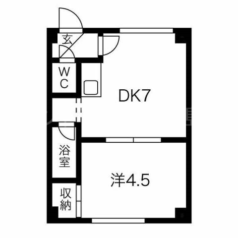 札幌市白石区平和通のマンションの間取り