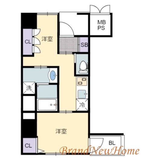 堺市堺区少林寺町西のマンションの間取り