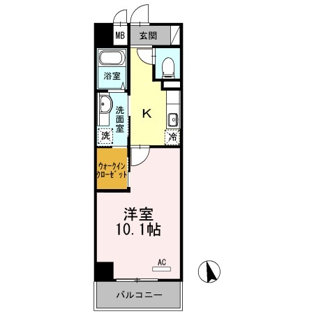 仙台市宮城野区二十人町のマンションの間取り