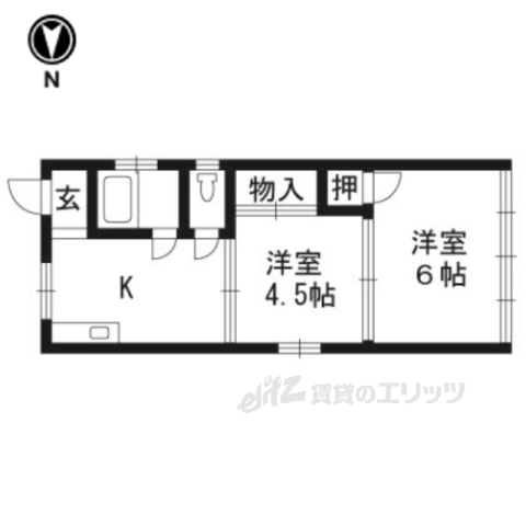 京都市下京区本柳水町のマンションの間取り